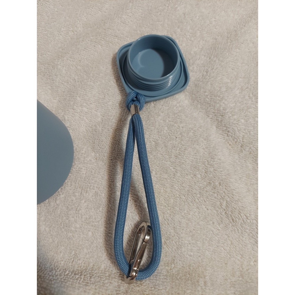 Take Today Blue Water Bottle Reusable Travel Drink Container with Strap - Picture 3 of 4